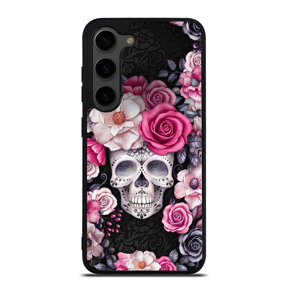 SUGAR SKULL FLOWER ROSE Samsung Galaxy S23 Plus Case Cover