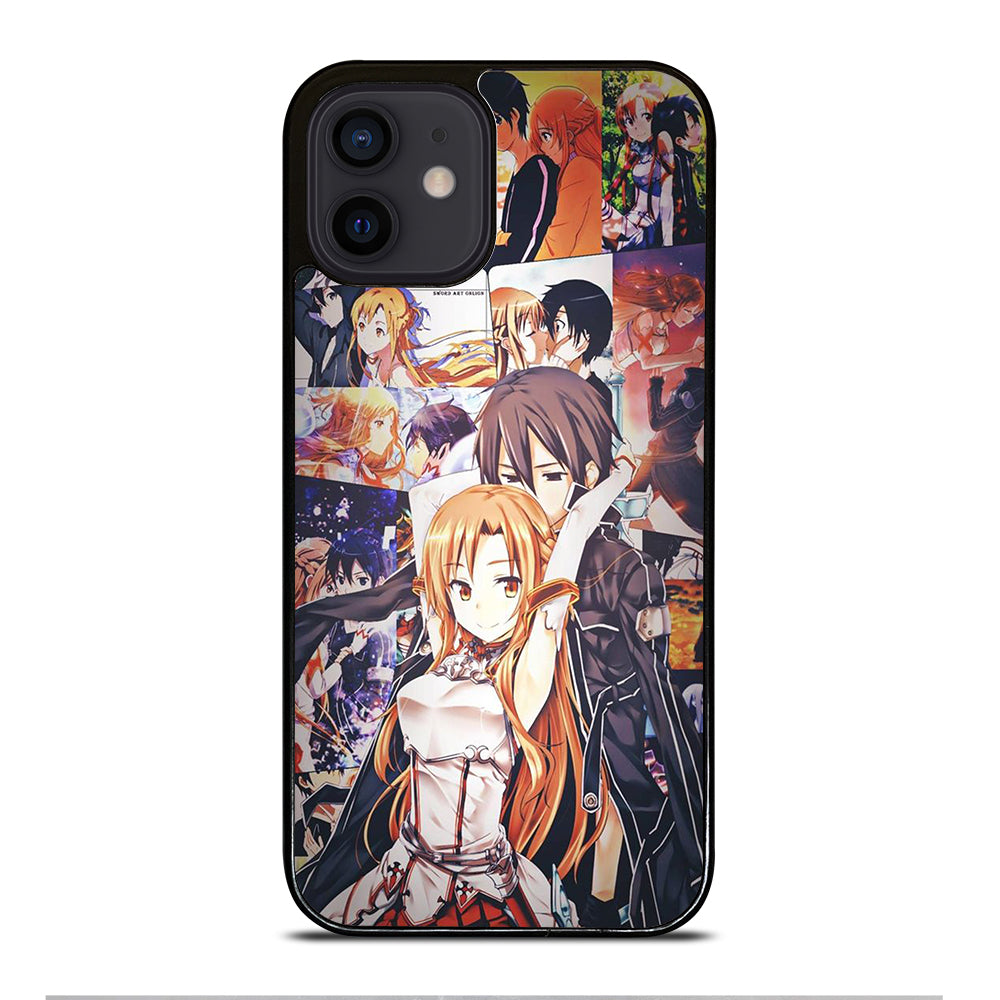 SWORD ART ONLINE KIRITO AND ASUNA COLLAGE iPhone 12 Mini Case Cover