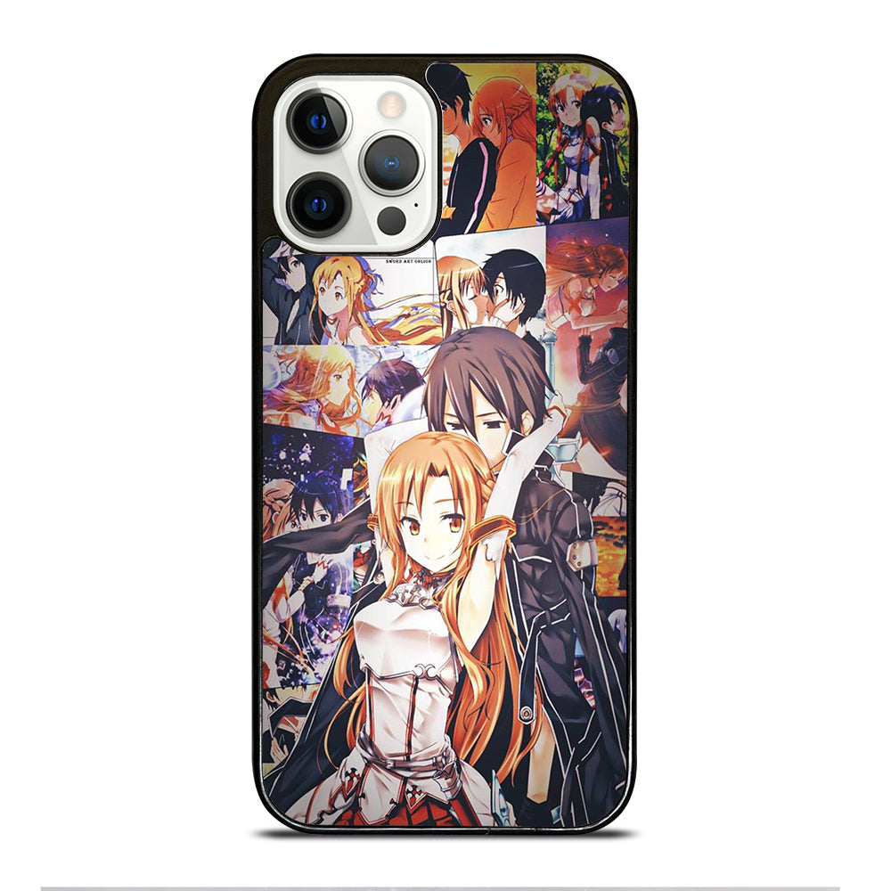 SWORD ART ONLINE KIRITO AND ASUNA COLLAGE iPhone 12 Pro Case Cover