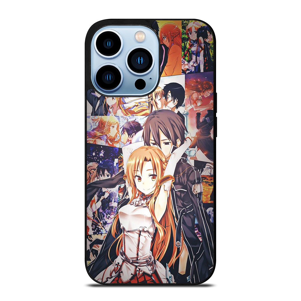 SWORD ART ONLINE KIRITO AND ASUNA COLLAGE iPhone 13 Pro Max Case Cover