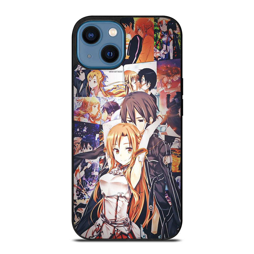 SWORD ART ONLINE KIRITO AND ASUNA COLLAGE iPhone 14 Case Cover