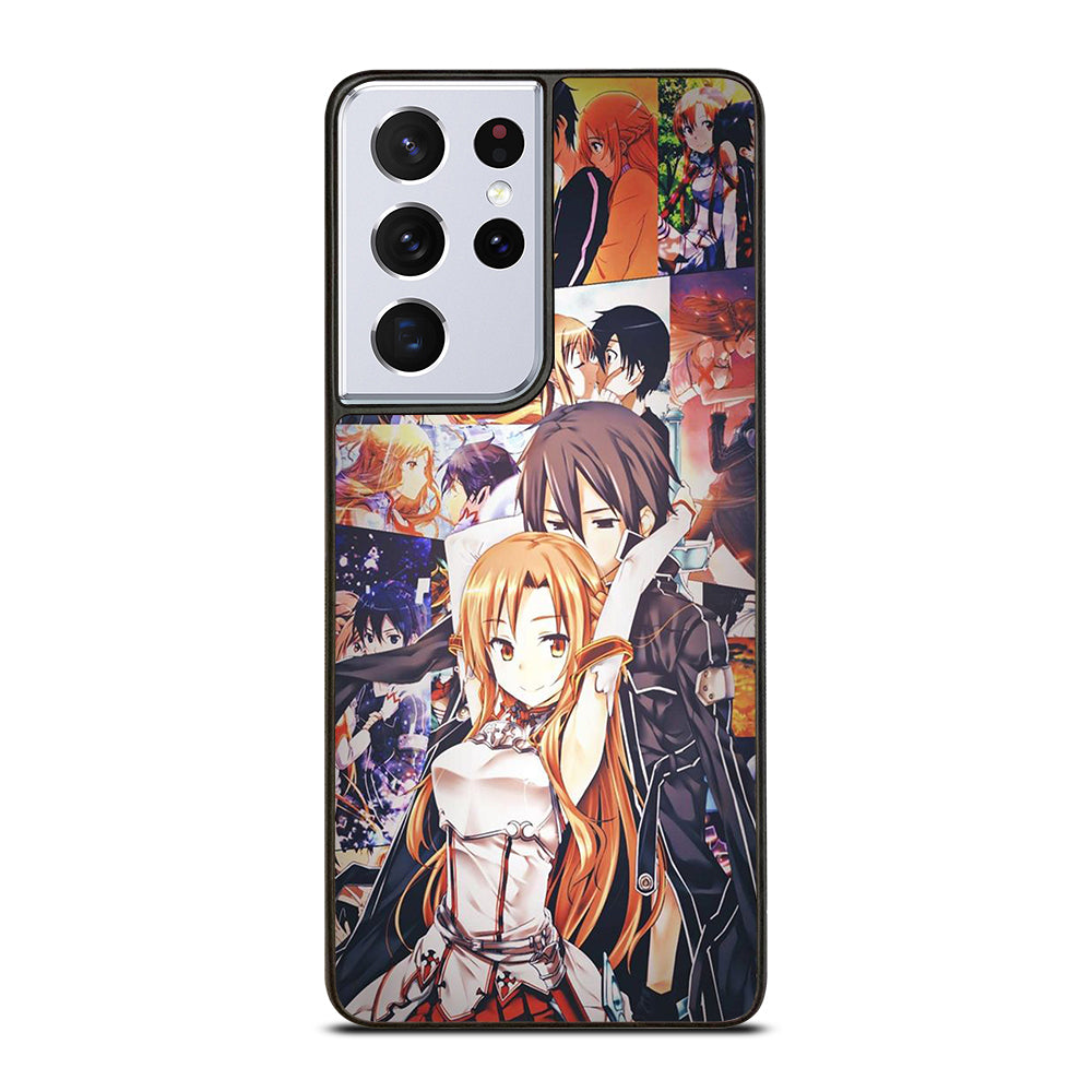 SWORD ART ONLINE KIRITO AND ASUNA COLLAGE Samsung Galaxy S21 Ultra Case Cover