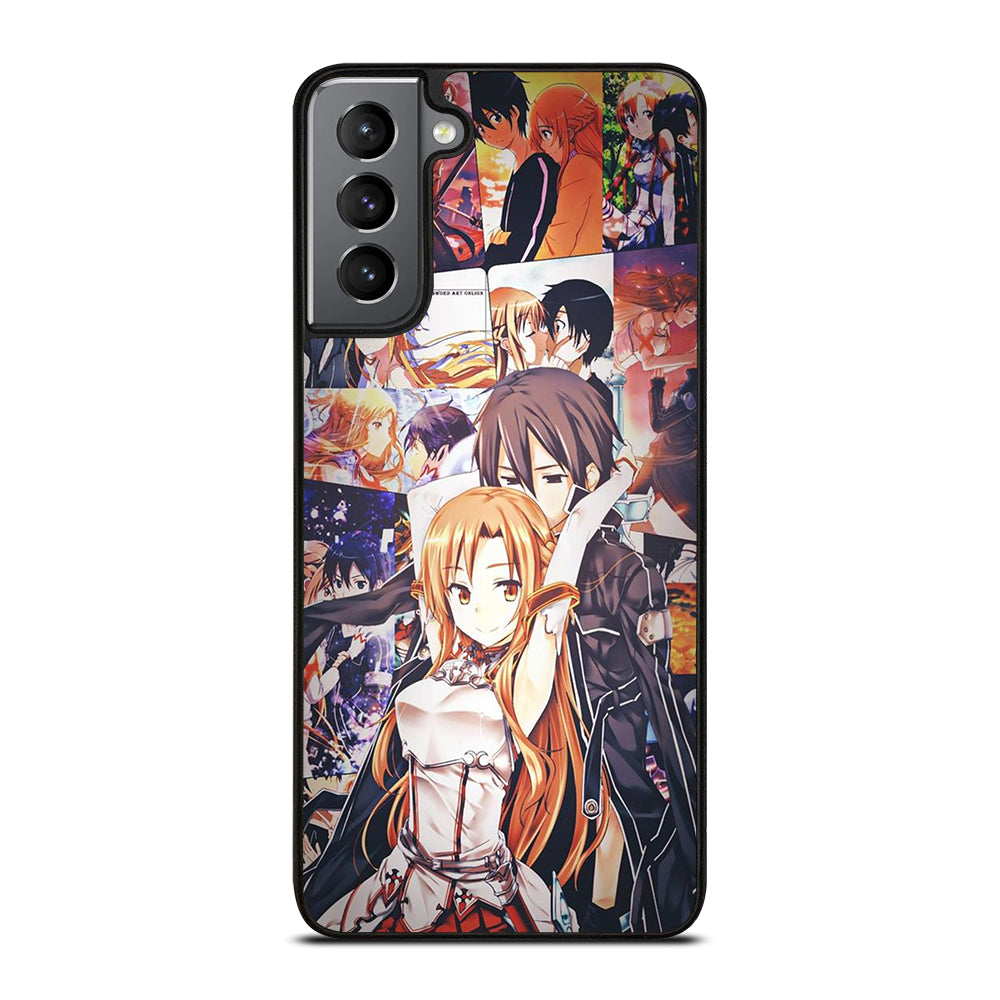 SWORD ART ONLINE KIRITO AND ASUNA COLLAGE Samsung Galaxy S21 Plus Case Cover