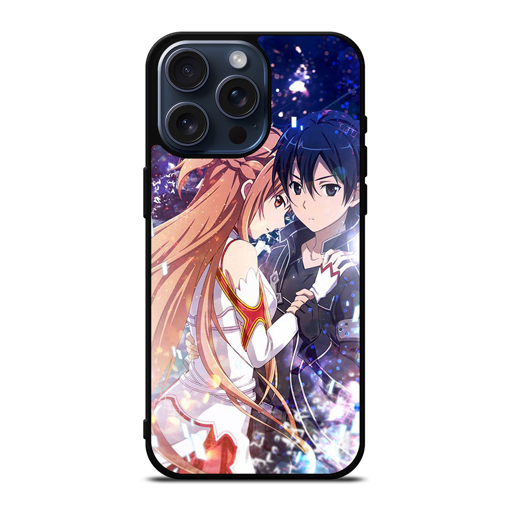SWORD ART ONLINE KIRITO AND ASUNA LOVE ANIME iPhone 15 Pro Max Case Cover