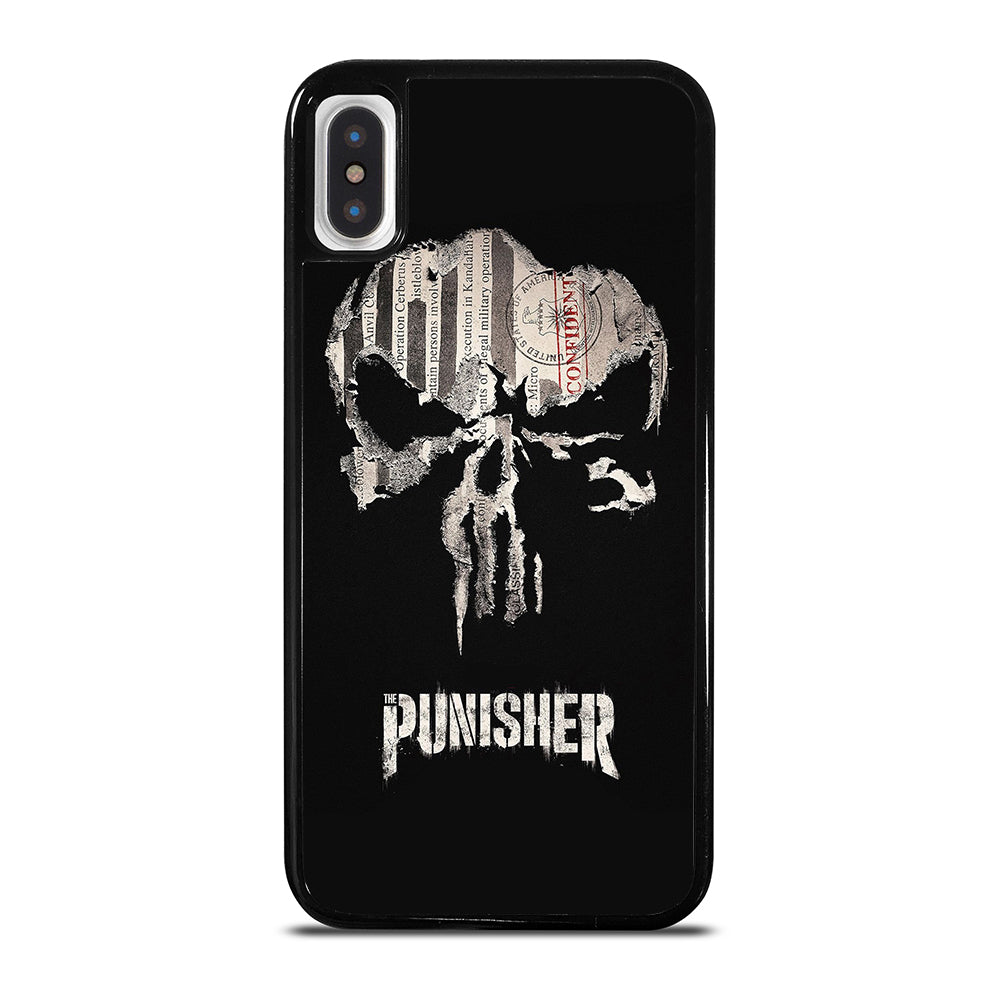 THE PUNISHER MARVEL BLACK LOGO iPhone X / XS Case Cover