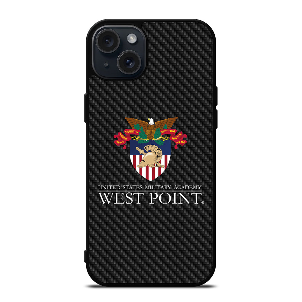 THE UNITED STATES MILITARY ACADEMY CARBON LOGO iPhone 15 Plus Case Cover