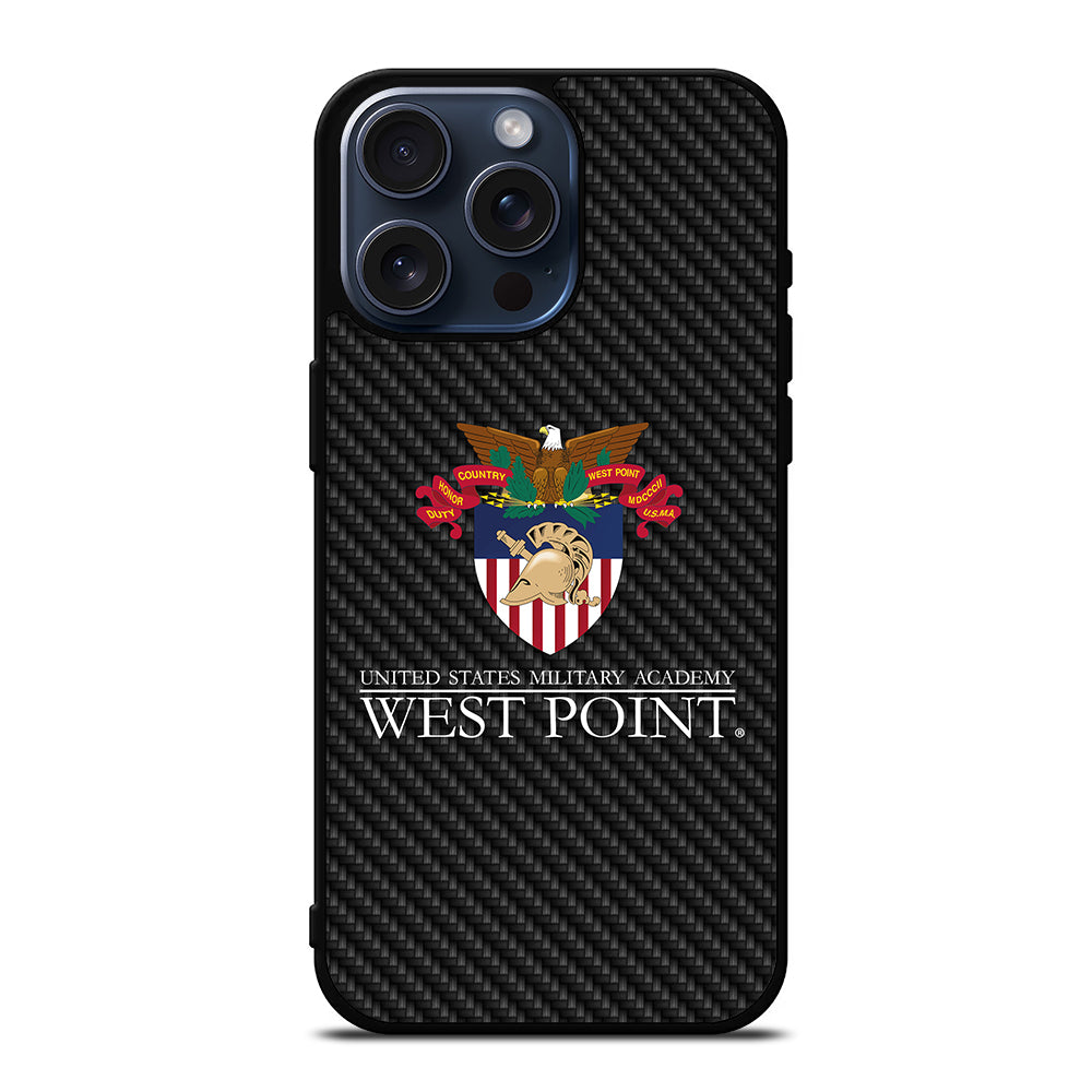 THE UNITED STATES MILITARY ACADEMY CARBON LOGO iPhone 15 Pro Max Case Cover