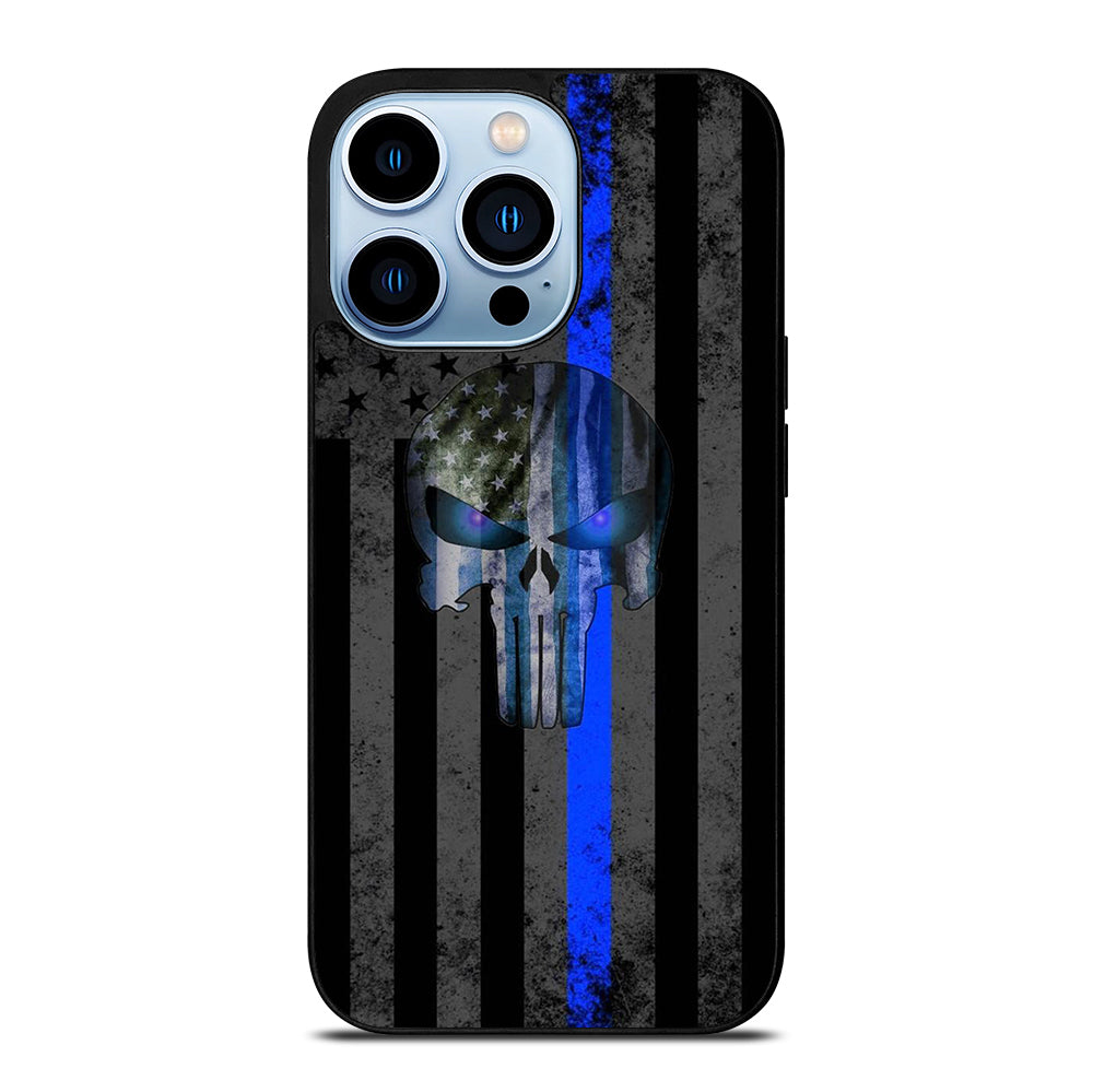 THIN BLUE LINE PUNISHER AMERICAN STRIPE LOGO iPhone 13 Pro Max Case Cover