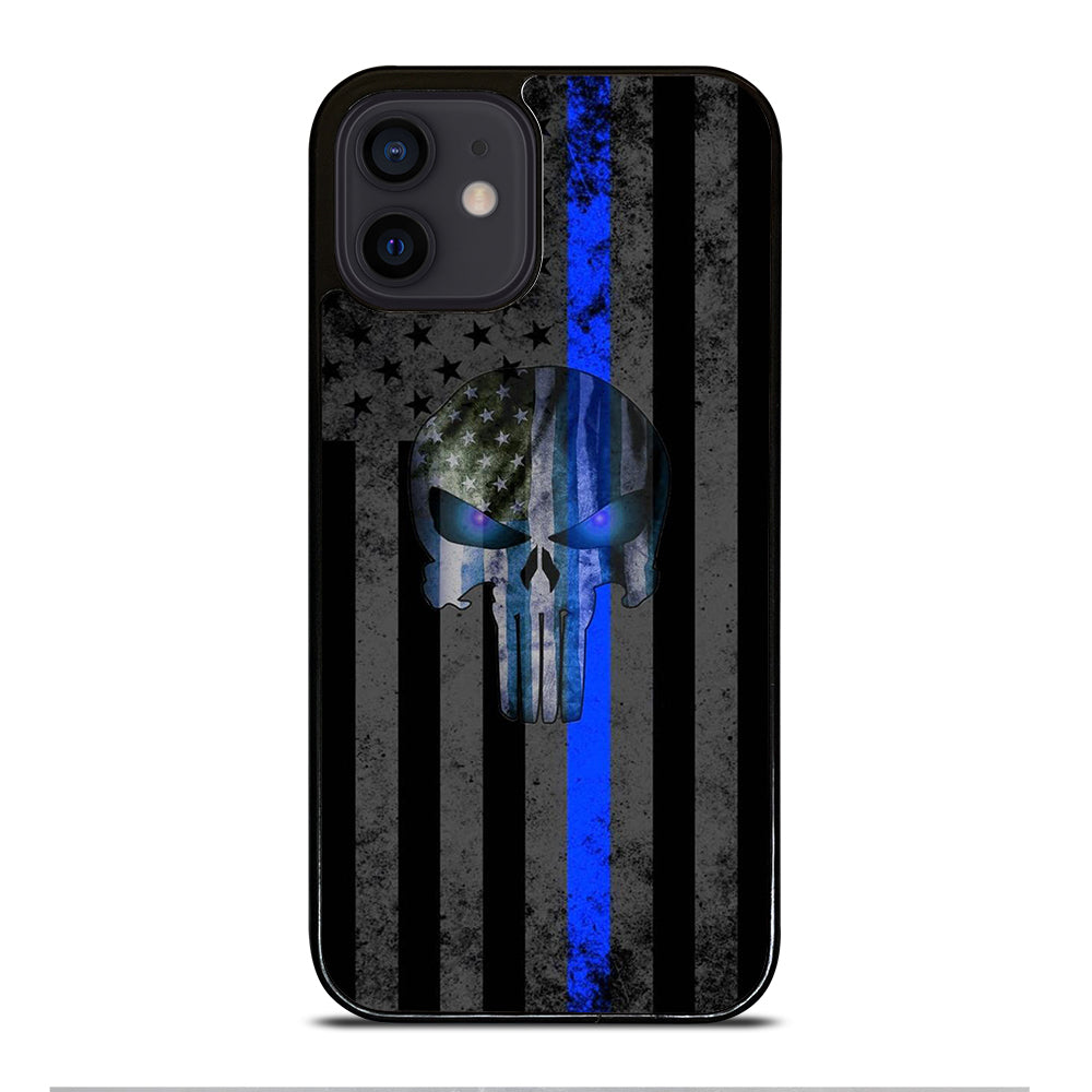 THIN BLUE LINE PUNISHER AMERICAN STRIPE LOGO iPhone 12 Mini Case Cover