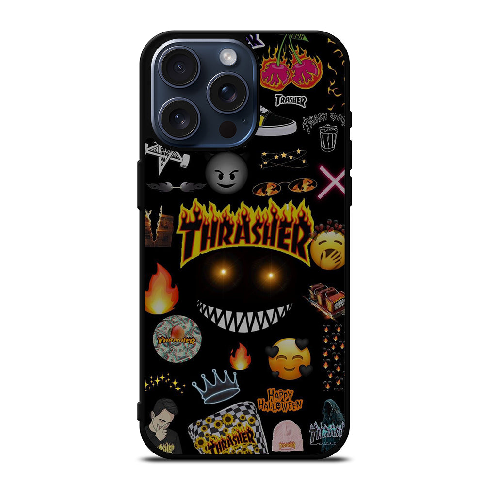 THRASER SKATEBOARD PATTERN iPhone 15 Pro Max Case Cover