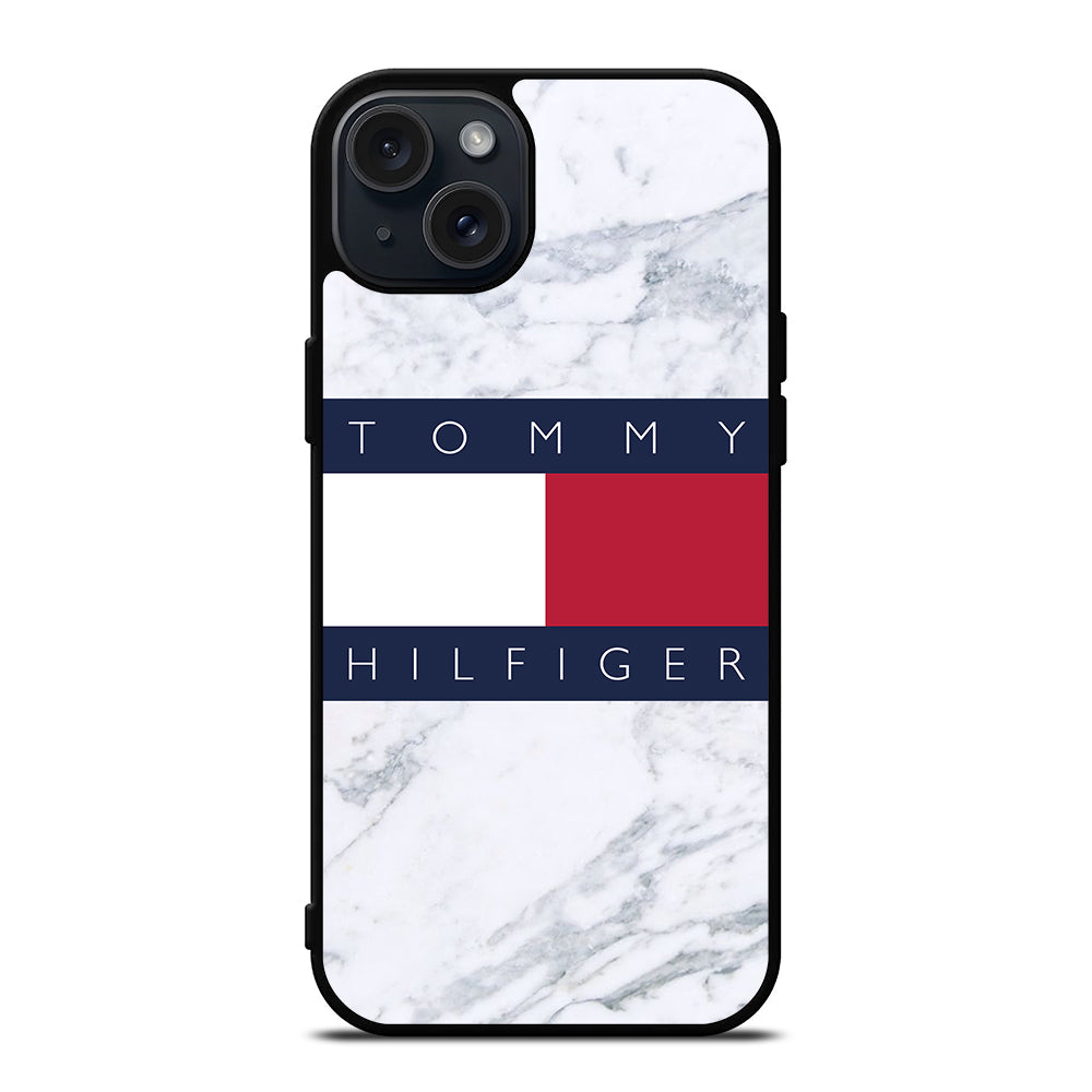 TOMMY HILFIGER WHITE MARBLE iPhone 15 Plus Case Cover
