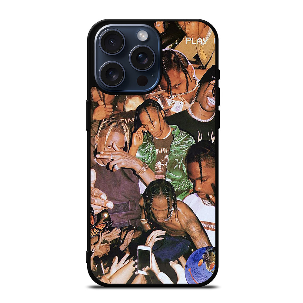 TRAVIS SCOTT AMERICAN RAPPER COLLAGE iPhone 15 Pro Max Case Cover