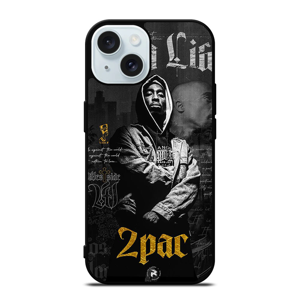 TUPAC 2PAC RAPPER POSTER iPhone 15 Case Cover