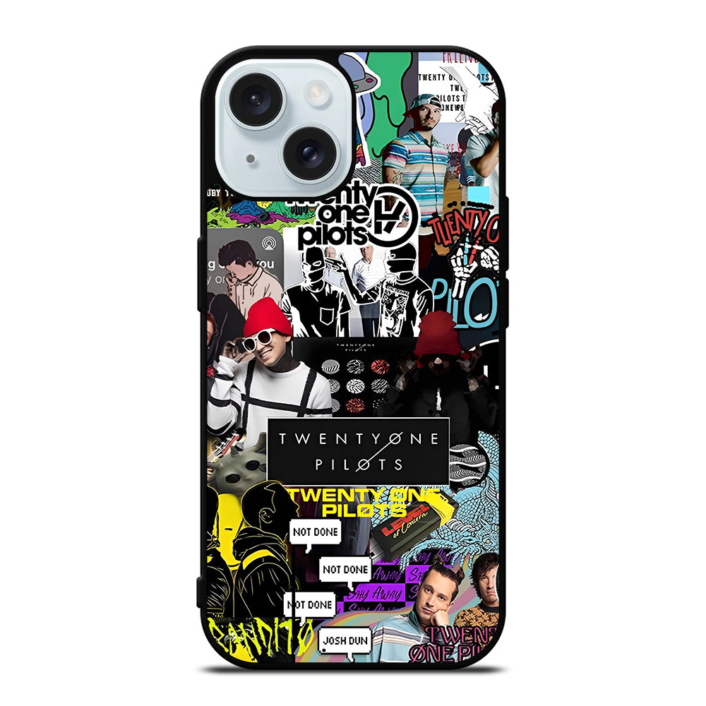 TWENTY ONE PILOTS COLLAGE iPhone 15 Case Cover