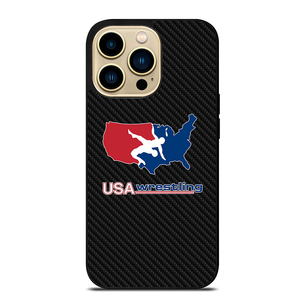 USA WRESTLING CARBON LOGO iPhone 14 Pro Max Case Cover