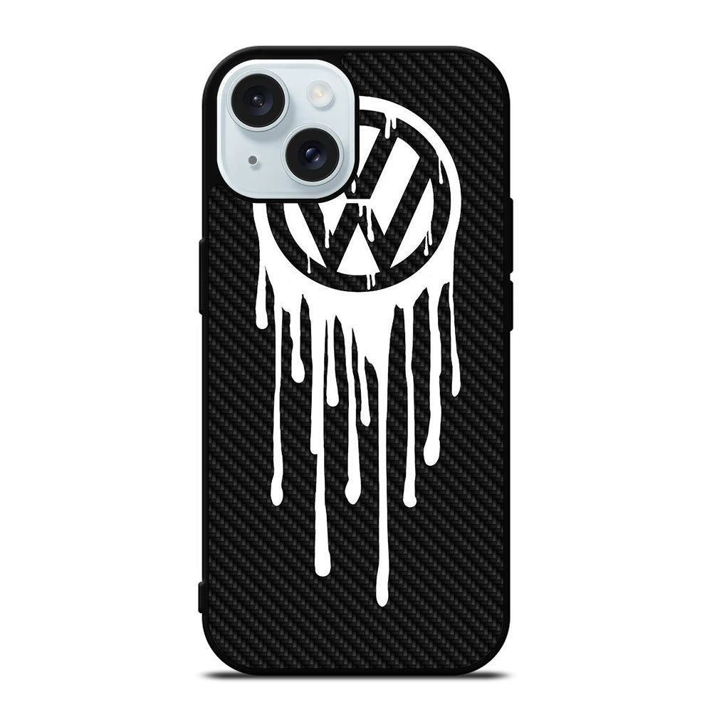 VOLKSWAGEN VW LOGO CARBON iPhone 15 Case Cover