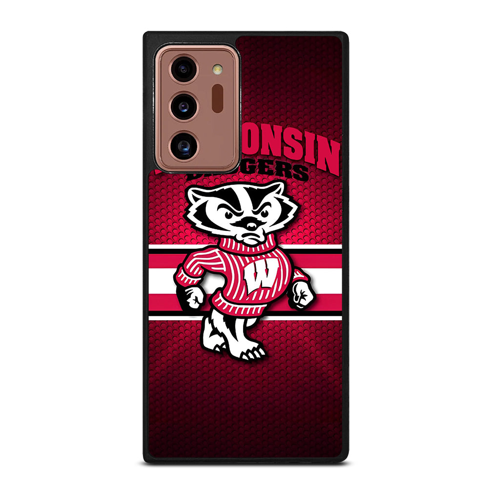 WISCONSIN BADGERS METAL LOGO Samsung Galaxy Note 20 Ultra Case Cover
