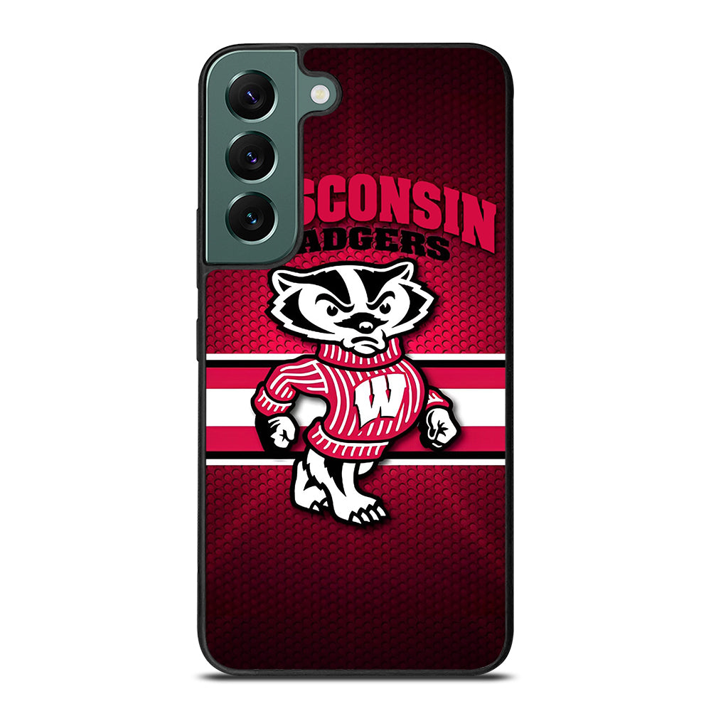 WISCONSIN BADGERS METAL LOGO Samsung Galaxy S22 Case Cover