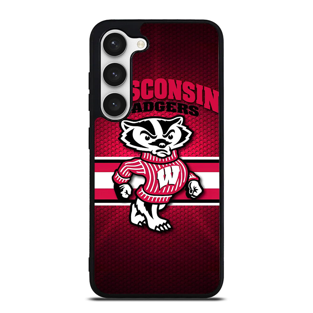 WISCONSIN BADGERS METAL LOGO Samsung Galaxy S23 Case Cover