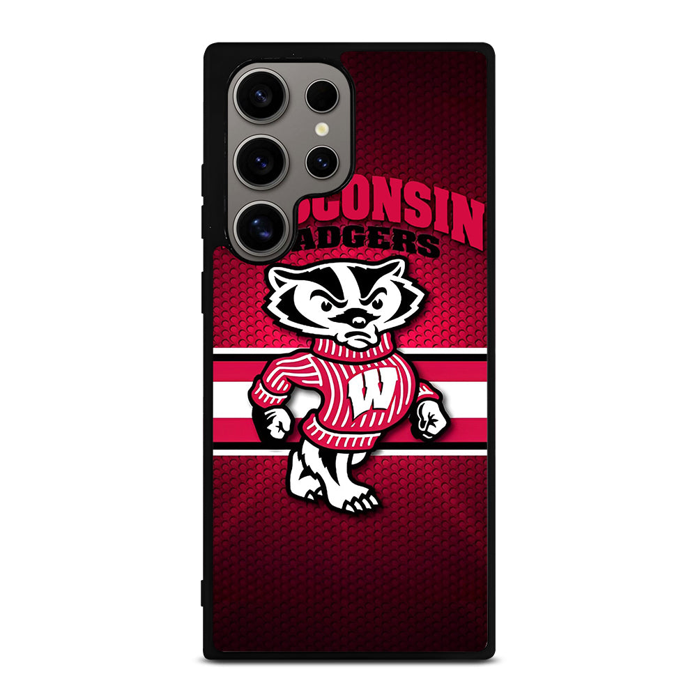 WISCONSIN BADGERS METAL LOGO Samsung Galaxy S24 Ultra Case Cover