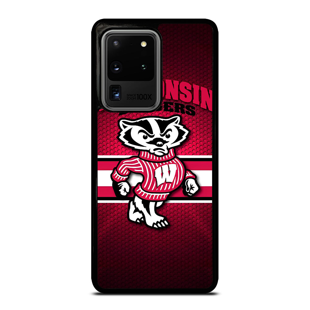WISCONSIN BADGERS METAL LOGO Samsung Galaxy S20 Ultra Case Cover