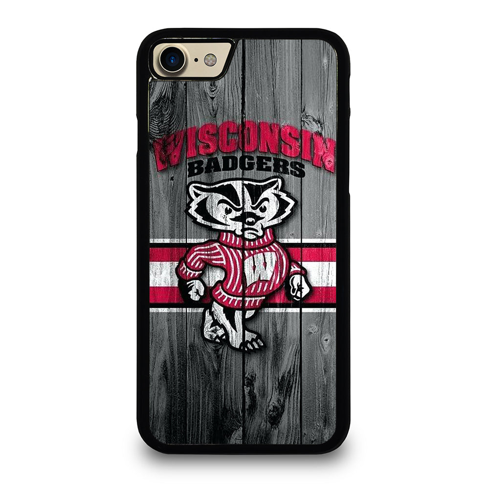 WISCONSIN BADGERS WOODEN LOGO iPhone 7 / 8 Case Cover
