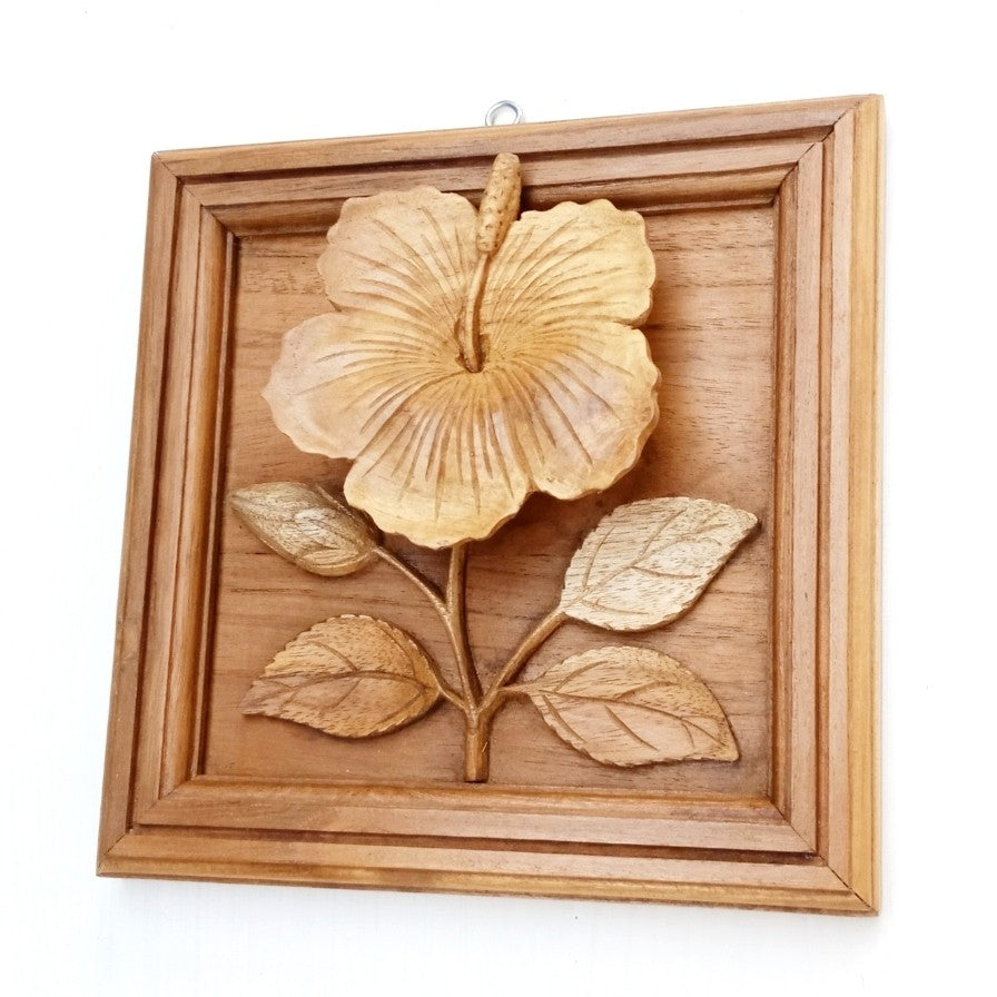 Beauty Flower Carve With Frame Wall Art Decor