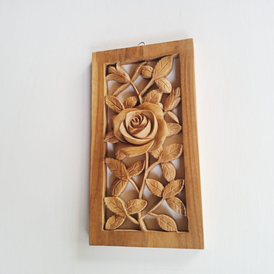 Rose Flower Carve Wall Art