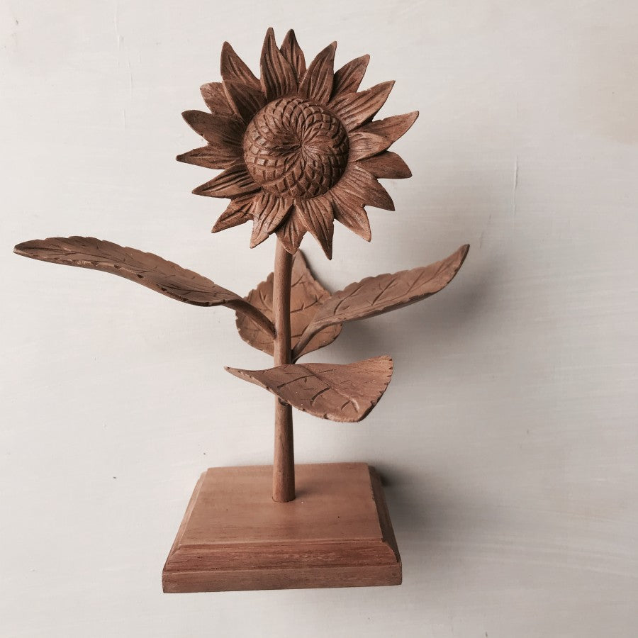 SUNFLOWER TABLE WOOD ART DISPLAY