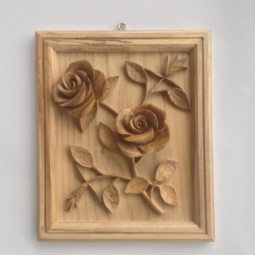 ROSE FLOWER WITH FRAME WALL ART DECORATION