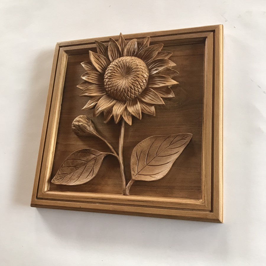 Sunflower With Frame Wall Art Decor