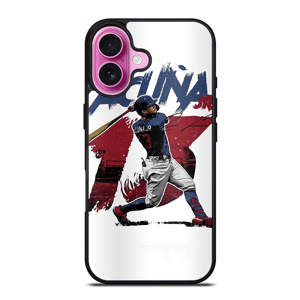 ACUNA JR ATLANTA BRAVES BASEBALL 13 iPhone 16 Plus Case Cover