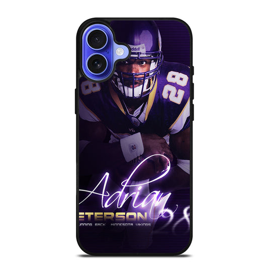 ADRIAN PETERSON NFL SIGNATURE iPhone 16 Case Cover