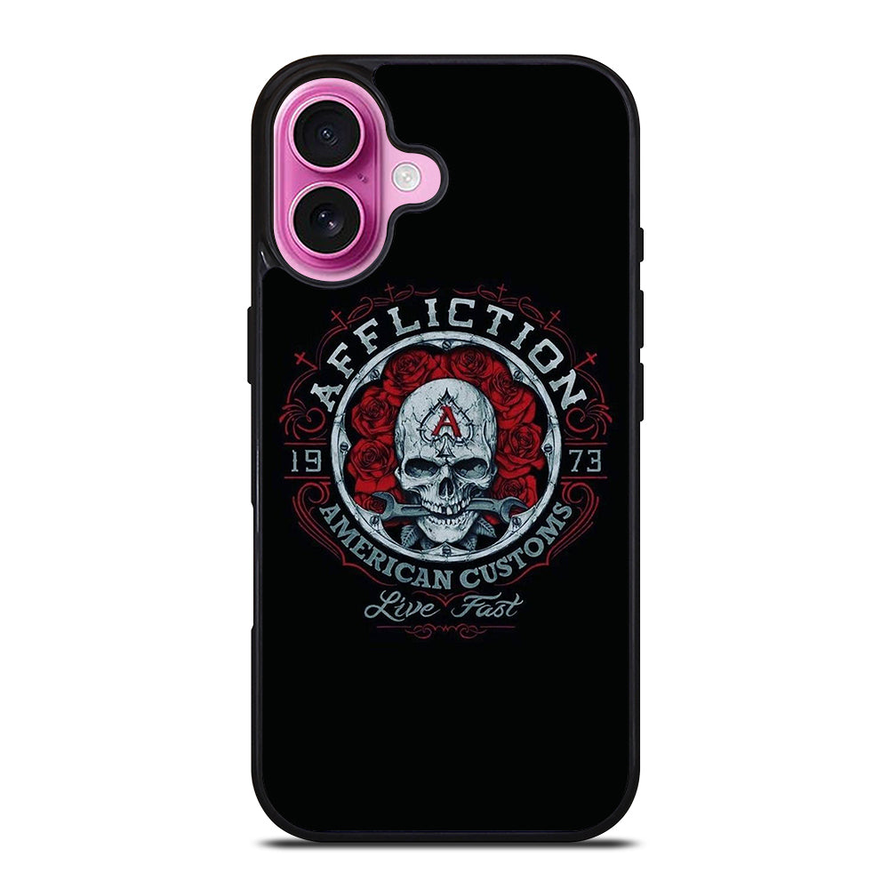 AFFLICTION LOGO SKULL iPhone 16 Plus Case Cover