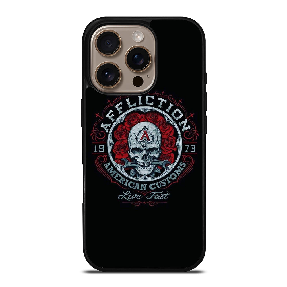 AFFLICTION LOGO SKULL iPhone 16 Pro Case Cover