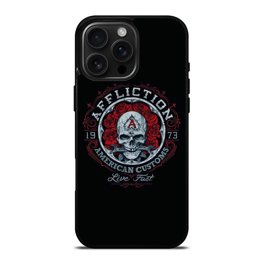 AFFLICTION LOGO SKULL iPhone 16 Pro Max Case Cover