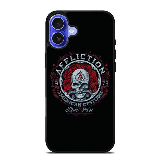 AFFLICTION LOGO SKULL iPhone 16 Case Cover