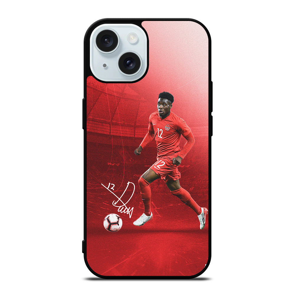 ALPHONSO DAVIES CANADA SOCCER TEAM SIGNATURE iPhone 15 Case Cover