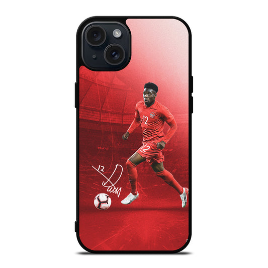 ALPHONSO DAVIES CANADA SOCCER TEAM SIGNATURE iPhone 15 Plus Case Cover