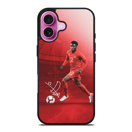 ALPHONSO DAVIES CANADA SOCCER TEAM SIGNATURE iPhone 16 Plus Case Cover