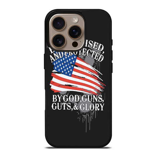 AMERICAN FLAG QUOTE iPhone 16 Pro Case Cover