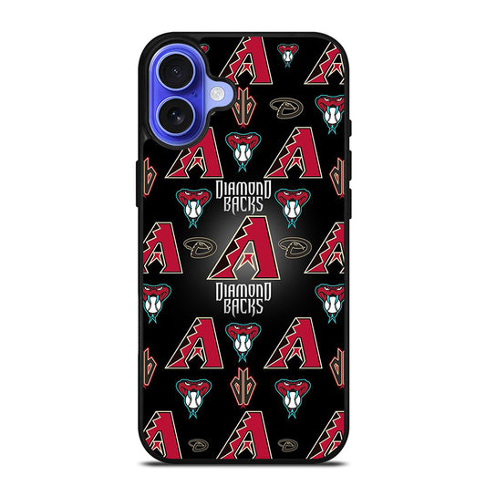 ARIZONA DIAMONDBACKS PATTERN LOGO iPhone 16 Case Cover