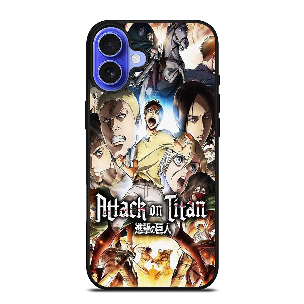 ATTACK ON TITAN CHARACTER ANIME SERIES iPhone 16 Case Cover