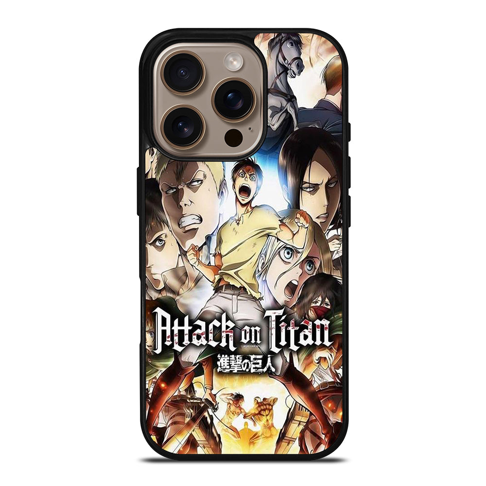 ATTACK ON TITAN CHARACTER ANIME SERIES iPhone 16 Pro Case Cover