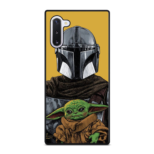 BABY YODA AND THE MANDALORIAN MOSAIC Samsung Galaxy Note 10 Case Cover