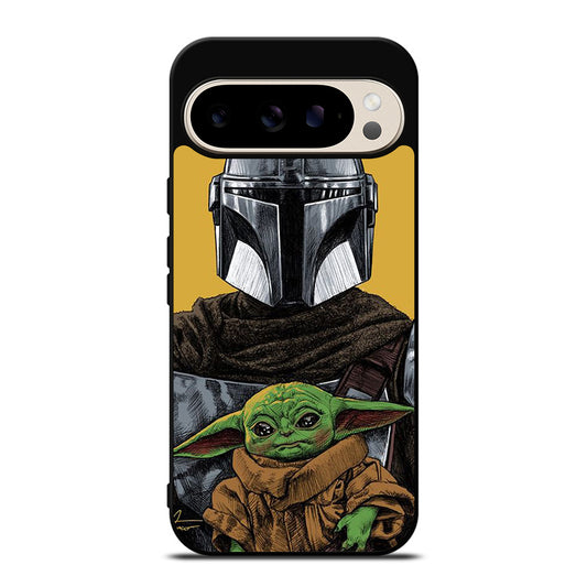 BABY YODA AND THE MANDALORIAN MOSAIC Google Pixel 9 Pro Case Cover