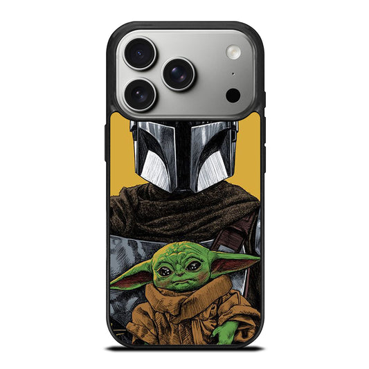 BABY YODA AND THE MANDALORIAN MOSAIC iPhone 17 Pro Case Cover