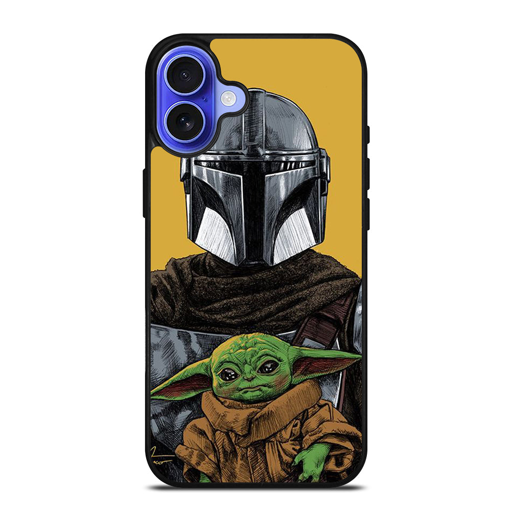 BABY YODA AND THE MANDALORIAN MOSAIC iPhone 16 Case Cover