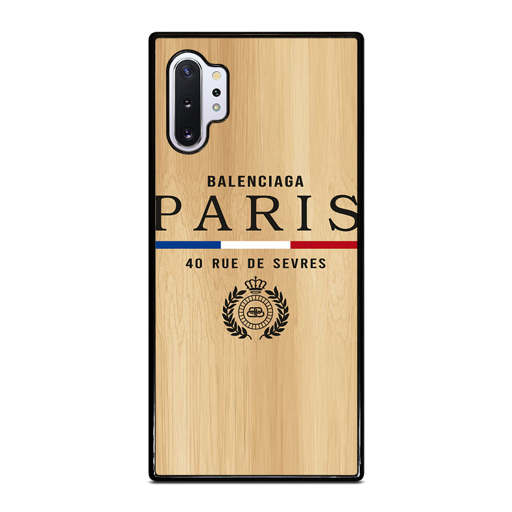 BALENCIAGA PARIS WOODEN LOGO Samsung Galaxy Note 10 Plus Case Cover