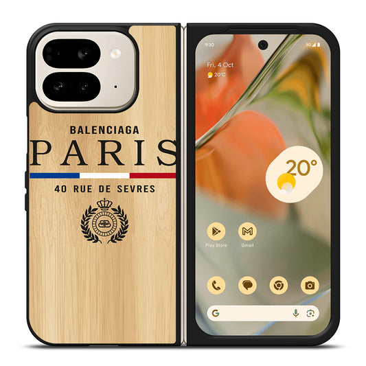 BALENCIAGA PARIS WOODEN LOGO Google Pixel 9 Pro Fold Case Cover